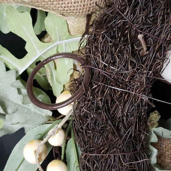 Martha Stewart NWT Pumpkins and Pine Cones Lighted Wreath - Picture 7 of 8